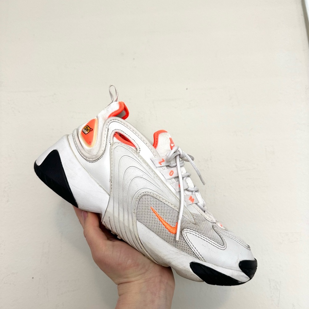 Nike Vomero Zooms White and Orange Chunky Sneakers